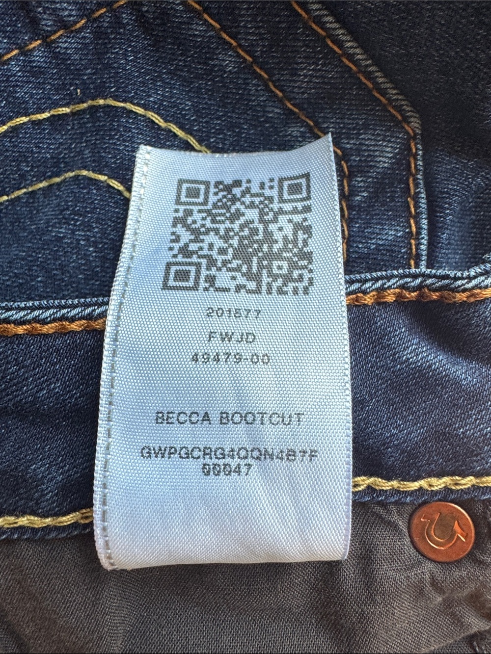 True Religion Becca Mid Rise Bootcut Jeans Indigo Size 25 - Picture 12 of 16